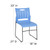 Flash Furniture RUT-2-BL-GG Blue Metal Frame Perforated Back Hercules Series Stacking Chair