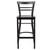 Flash Furniture XU-DG6R9BLAD-BAR-WALW-GG Walnut Finish Seat With Ladder Back Steel Black Powder Coated Frame Hercules Series Restaurant Bar Stool