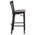 Flash Furniture XU-DG6R9BLAD-BAR-WALW-GG Walnut Finish Seat With Ladder Back Steel Black Powder Coated Frame Hercules Series Restaurant Bar Stool