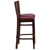 Flash Furniture XU-DG-W0108BBAR-WAL-BURV-GG Burgundy Vinyl Seat With Slat Back Walnut Finish Beechwood Frame Darby Series Bar Stool