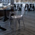 Flash Furniture XU-DG-TP001-GG Silver Distressed Metal Curved Back with Vertical Slat Stacking Side Chair