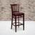 Flash Furniture XU-DGW0008BARVRT-MAH-BURV-GG Burgundy Vinyl Seat With Slat Back Mahogany Finish Beechwood Frame Hercules Series Restaurant Bar Stool