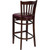Flash Furniture XU-DGW0008BARVRT-MAH-BURV-GG Burgundy Vinyl Seat With Slat Back Mahogany Finish Beechwood Frame Hercules Series Restaurant Bar Stool