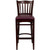 Flash Furniture XU-DGW0008BARVRT-MAH-BURV-GG Burgundy Vinyl Seat With Slat Back Mahogany Finish Beechwood Frame Hercules Series Restaurant Bar Stool