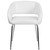 Flash Furniture CH-162731-WH-GG 23.5" W x 21.75" D x 28.75" H White Curved Frame Fusion Series Side/Reception/Lounge Chair