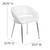 Flash Furniture CH-162731-WH-GG 23.5" W x 21.75" D x 28.75" H White Curved Frame Fusion Series Side/Reception/Lounge Chair