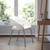 Flash Furniture CH-162731-WH-GG 23.5" W x 21.75" D x 28.75" H White Curved Frame Fusion Series Side/Reception/Lounge Chair