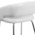 Flash Furniture CH-162731-WH-GG 23.5" W x 21.75" D x 28.75" H White Curved Frame Fusion Series Side/Reception/Lounge Chair