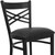 Flash Furniture XU-6F8BXBK-BAR-BLKV-GG Black Vinyl Seat Steel Black Powder Coated Frame Hercules Series Restaurant Bar Stool