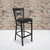 Flash Furniture XU-6F8BXBK-BAR-BLKV-GG Black Vinyl Seat Steel Black Powder Coated Frame Hercules Series Restaurant Bar Stool