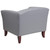 Flash Furniture 111-1-GY-GG Gray LeatherSoft Upholstery Seat and Back Hercules Imperial Series Reception Chair