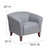Flash Furniture 111-1-GY-GG Gray LeatherSoft Upholstery Seat and Back Hercules Imperial Series Reception Chair