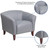 Flash Furniture 111-1-GY-GG Gray LeatherSoft Upholstery Seat and Back Hercules Imperial Series Reception Chair