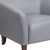 Flash Furniture 111-1-GY-GG Gray LeatherSoft Upholstery Seat and Back Hercules Imperial Series Reception Chair