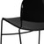 Flash Furniture RUT-188-BK-GG Black Plastic Textured Seat Hercules Series Ultra Compact Stacking Chair