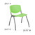 Flash Furniture RUT-F01A-GN-GG Green Metal Frame Perforated Back Hercules Series Stacking Chair