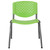 Flash Furniture RUT-F01A-GN-GG Green Metal Frame Perforated Back Hercules Series Stacking Chair