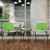 Flash Furniture RUT-F01A-GN-GG Green Metal Frame Perforated Back Hercules Series Stacking Chair
