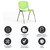 Flash Furniture RUT-F01A-GN-GG Green Metal Frame Perforated Back Hercules Series Stacking Chair