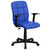 Flash Furniture GO-1691-1-BLUE-A-GG Blue Vinyl Nylon Arms Mid Back Design Swivel Task Chair