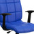 Flash Furniture GO-1691-1-BLUE-A-GG Blue Vinyl Nylon Arms Mid Back Design Swivel Task Chair