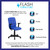 Flash Furniture GO-1691-1-BLUE-A-GG Blue Vinyl Nylon Arms Mid Back Design Swivel Task Chair