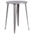 Flash Furniture CH-51090-40-SIL-GG Silver Round Brace Underneath Top Top Table