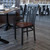 Flash Furniture XU-DG6Q4BSCH-WALW-GG Metal Schoolhouse Back .62" Thick Walnut Finish Plywood Seat Hercules Series Restaurant Chair