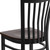 Flash Furniture XU-DG6Q4BSCH-WALW-GG Metal Schoolhouse Back .62" Thick Walnut Finish Plywood Seat Hercules Series Restaurant Chair