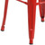 Flash Furniture CH-31320-30-RED-WD-GG Red Textured Wood Seat With Galvanized Steel Backless Bar Stool