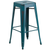 Flash Furniture ET-BT3503-30-KB-GG Blue / Teal Galvanized Steel with Drain Hole Seat Bar Stool