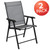 Flash Furniture 2-XU-DG-60725-GG Rustic Wood Mahogany Finish Stacking Dining Chair