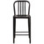 Flash Furniture CH-61200-24-BQ-GG Black And Antique Gold Galvanized Steel Counter Height Bar Stool