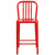 Flash Furniture CH-61200-24-RED-GG Red Galvanized Steel Counter Height Bar Stool