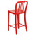Flash Furniture CH-61200-24-RED-GG Red Galvanized Steel Counter Height Bar Stool