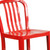 Flash Furniture CH-61200-24-RED-GG Red Galvanized Steel Counter Height Bar Stool