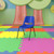 Flash Furniture RUT-12-NVY-BLACK-GG Blue Plastic Vented Back Hercules Series Student Shell Stacking Chair