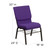 Flash Furniture XU-CH-60096-PU-BAS-GG Purple 19" Width Book Pouch on Back Gold Vein Frame Hercules Series Church Chair