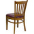 Flash Furniture XU-DGW0008VRT-CHY-BURV-GG Vertical Wood Slat Back Burgundy Vinyl Upholstered Seat Hercules Series Restaurant Chair
