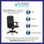 Flash Furniture 801L-LF0005-BK-LEA-GG Black Padded Arms Mahogany Wood Capped Metal Base Martha Washington Executive Swivel Office Chair
