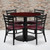 Flash Furniture RSRB1006-GG 36" Dia. x 30" H Mahogany Laminate Finish Round Table Set with 4 Metal Ladder Back Metal Ladder Back Chairs