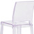 Flash Furniture OW-SQUAREBACK-29-GG Transparent Crystal Molded Polycarbonate Square Back Ghost Counter Stool