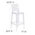 Flash Furniture OW-SQUAREBACK-29-GG Transparent Crystal Molded Polycarbonate Square Back Ghost Counter Stool