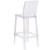 Flash Furniture OW-SQUAREBACK-29-GG Transparent Crystal Molded Polycarbonate Square Back Ghost Counter Stool