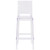 Flash Furniture OW-SQUAREBACK-29-GG Transparent Crystal Molded Polycarbonate Square Back Ghost Counter Stool