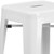 Flash Furniture CH-31320-30-WH-GG White Galvanized Steel Drain Hole In Seat Backless Bar Stool