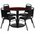Flash Furniture RSRB1002-GG 36" Dia. x 30" H Mahogany Laminate Finish Round Table Set with 4 Banquet Chairs