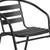 Flash Furniture TLH-071RD-017CBK2-GG Black Steel Round Table Set with 2 Chairs