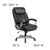 Flash Furniture GO-1850-1-LEA-GG Black Bonded Leather Padded Arms High Back Design Hercules Series Big & Tall Executive Swivel Office Chair