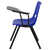 Flash Furniture RUT-EO1-BL-LTAB-GG Blue Flip-Up Left Handed Plastic Tablet Arm Seat and Back Hercules Series Ergonomic Shell Chair